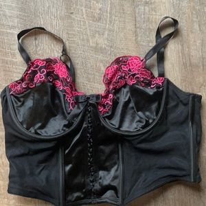 Pink and black corset /bustier